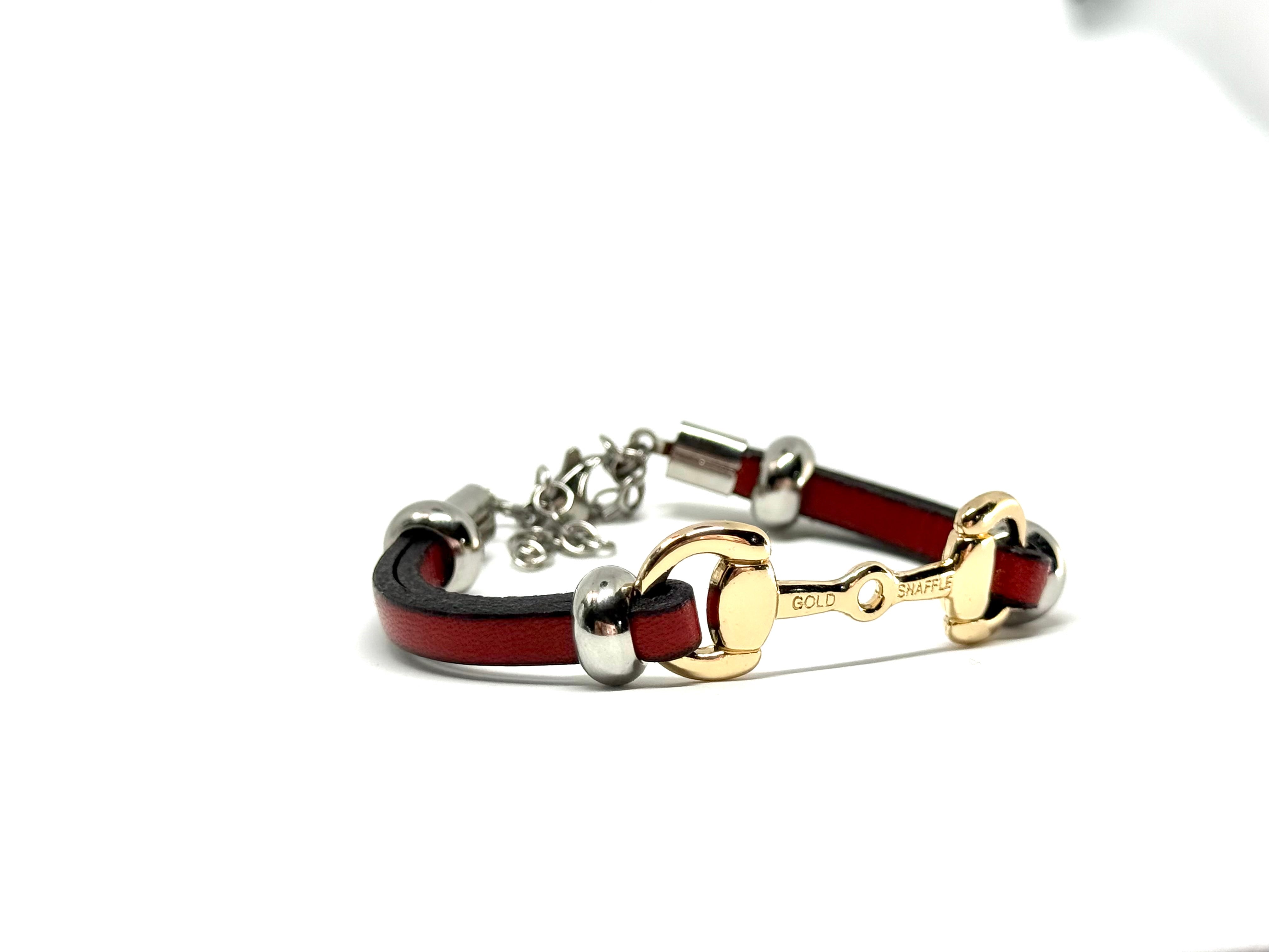 5mm leather chain small horse bit bracelets