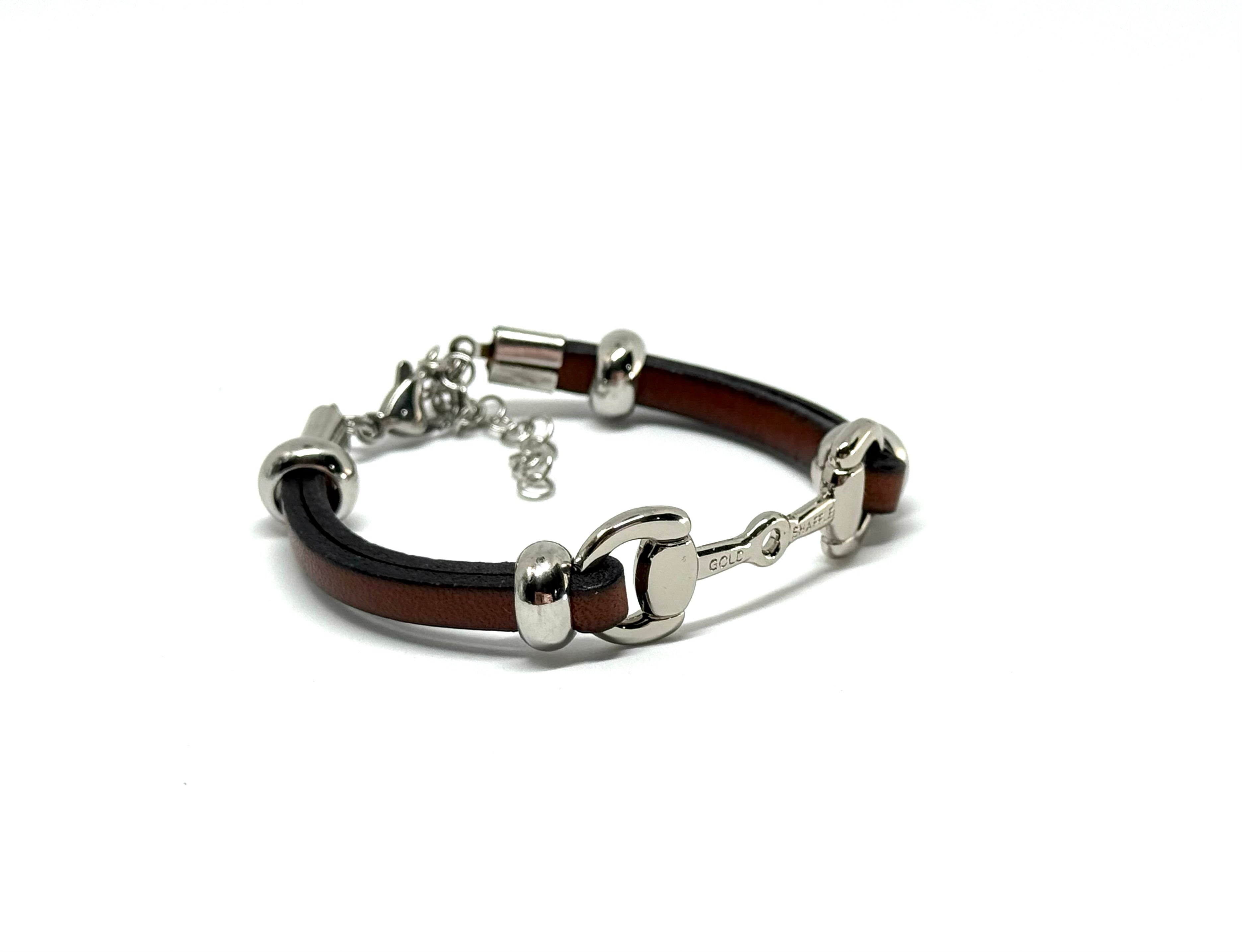 5mm leather chain small horse bit bracelets