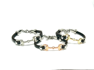 5mm leather chain small horse bit bracelets