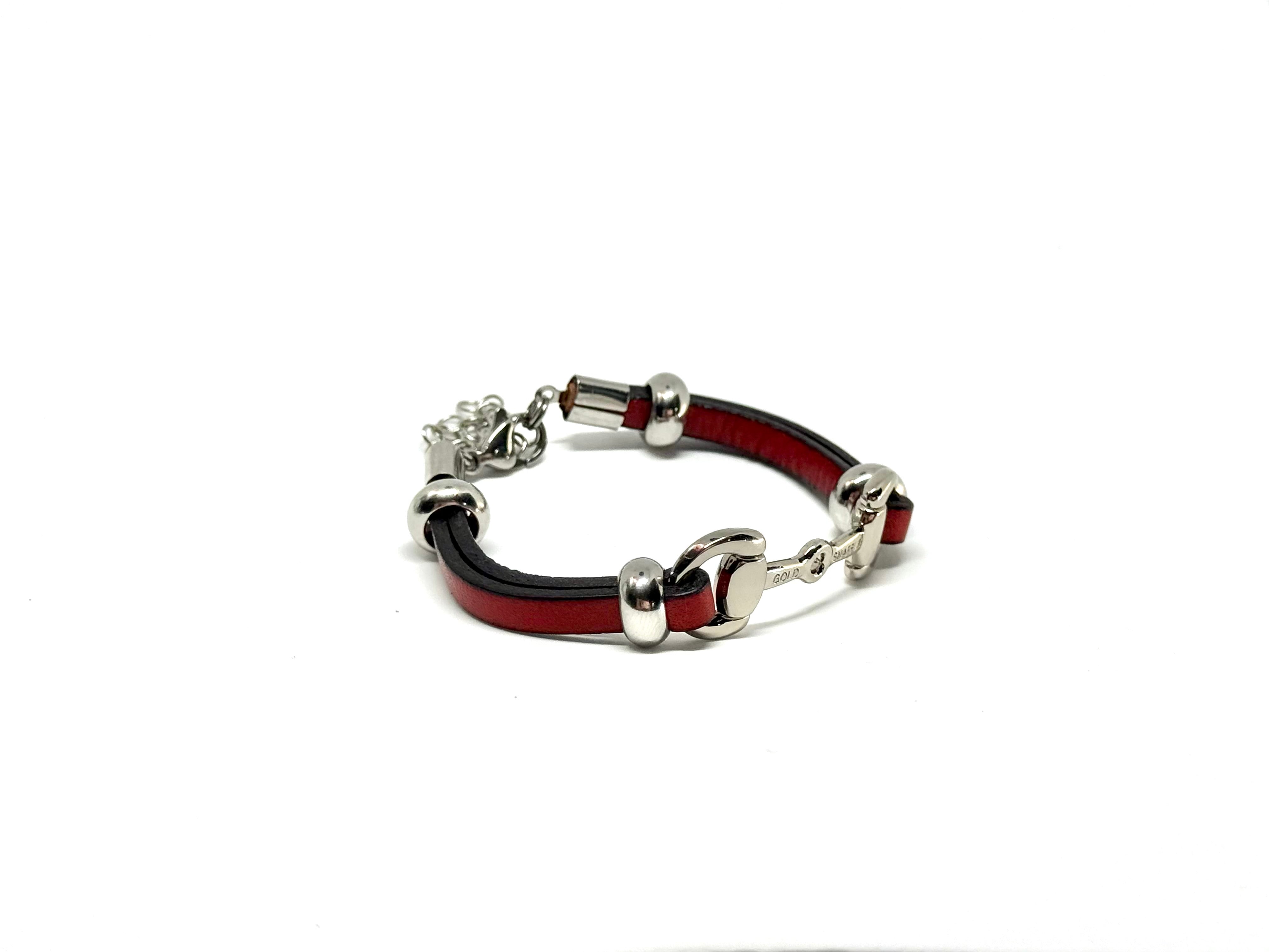 5mm leather chain small horse bit bracelets