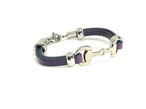 5mm leather chain small horse bit bracelets