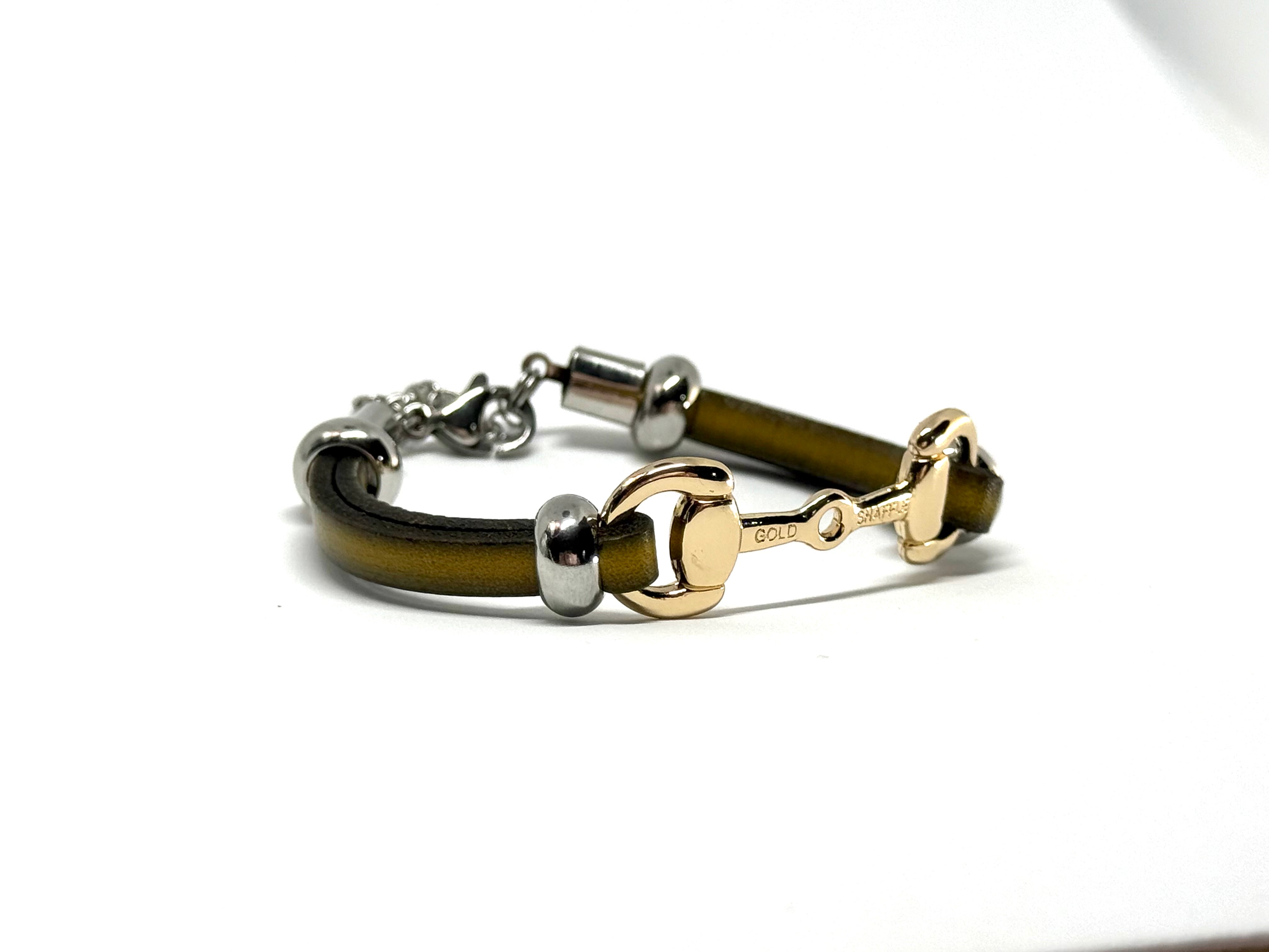 5mm leather chain small horse bit bracelets