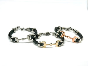 5mm leather chain small horse bit bracelets