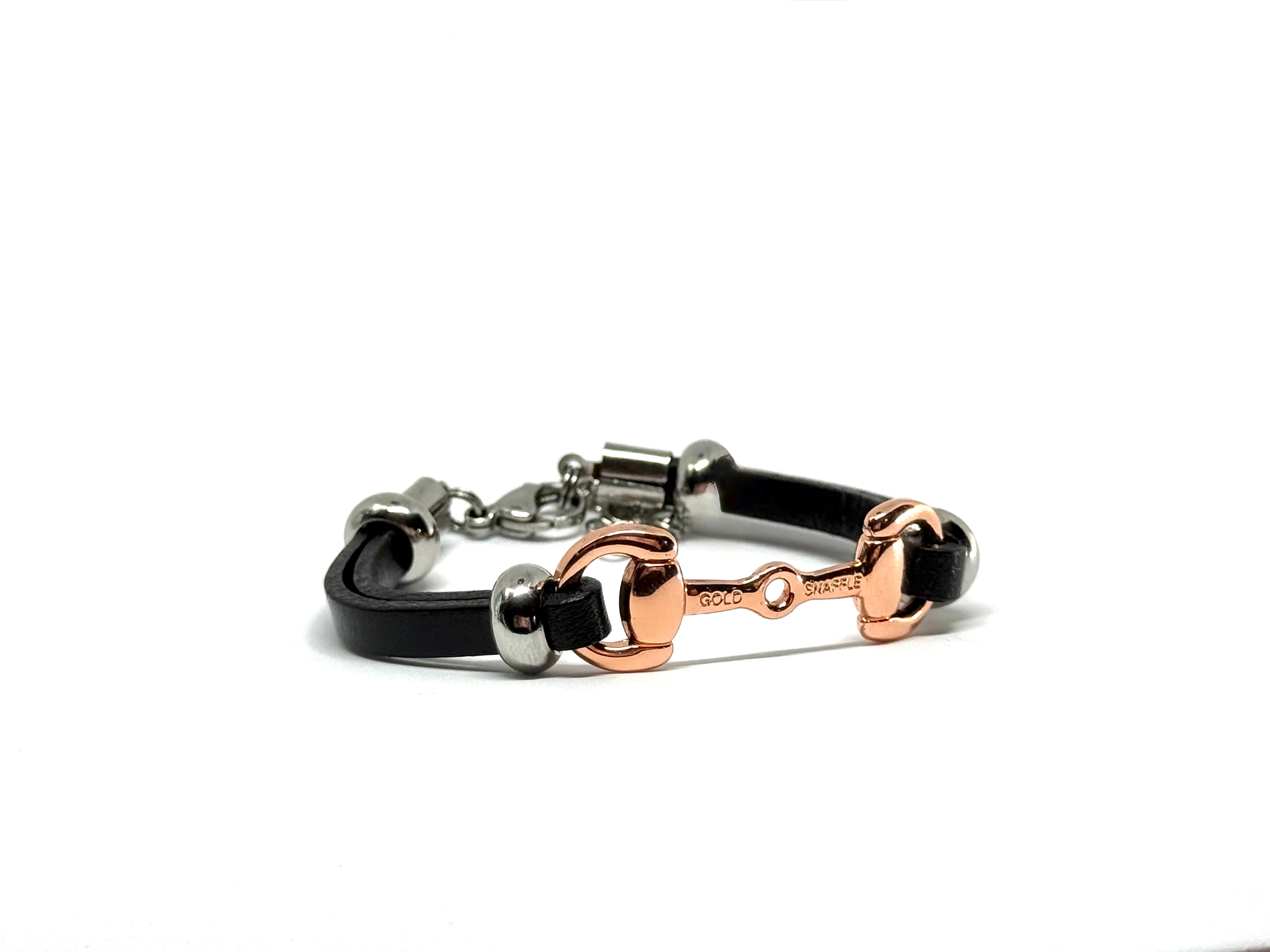 5mm leather chain small horse bit bracelets