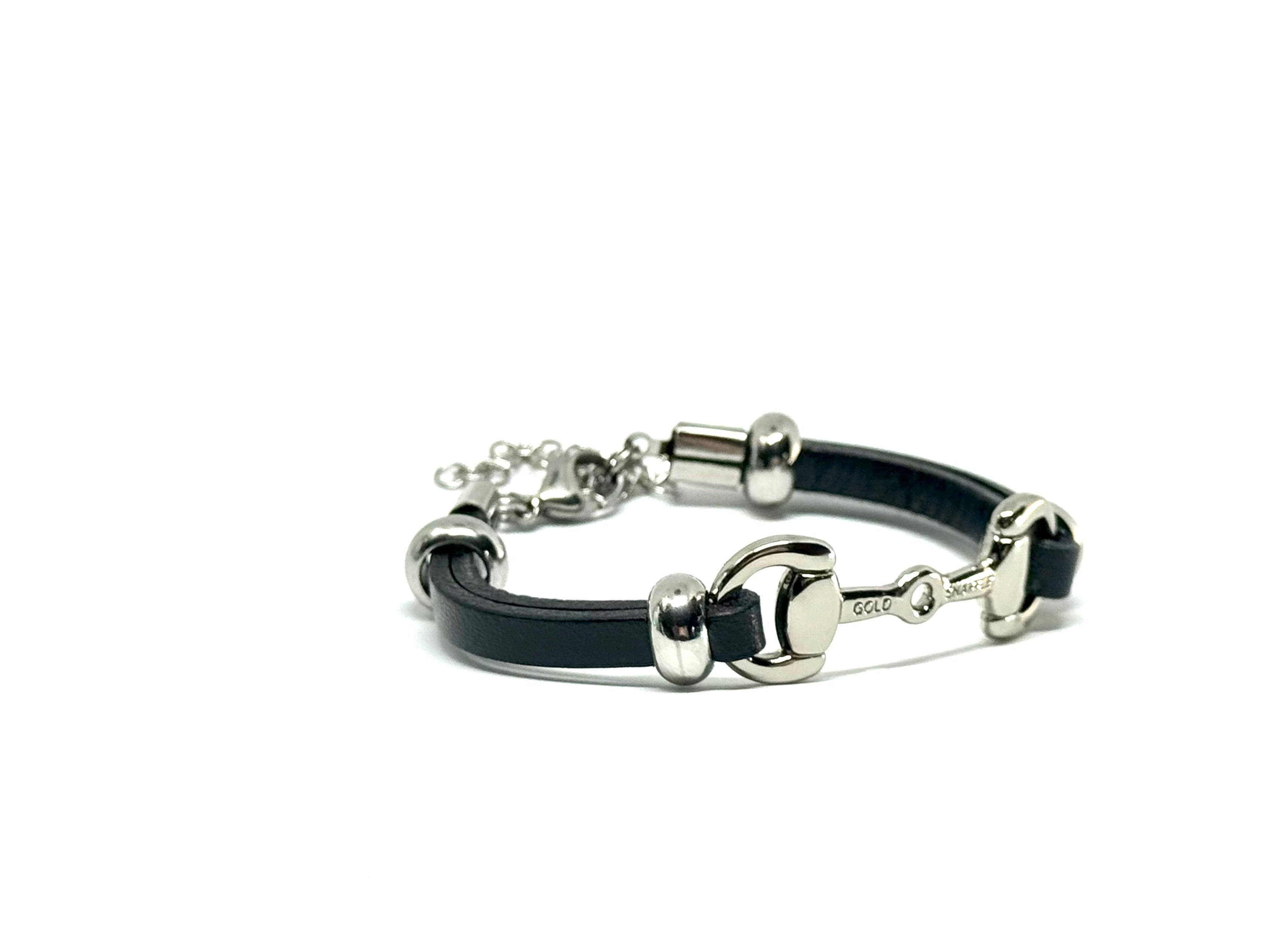 5mm leather chain small horse bit bracelets